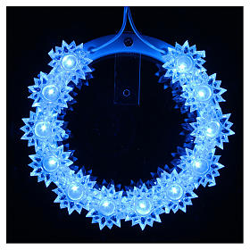 Auréole lumineuse en plexiglas fleurs leds bleus 10 cm s13