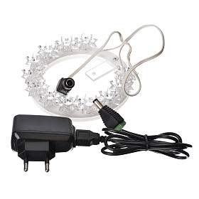 Aureola z plexiglassu podświetlana Kwiaty led błękitne 10 cm s11