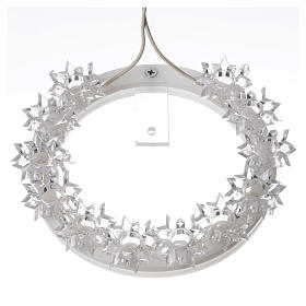 Plexiglas luminous halo with flowers and light blue LED s9