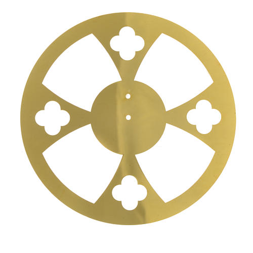 Halo in golden brass with crosses 1