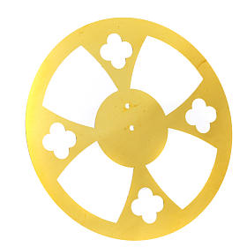 Aureola latón dorado flores s2