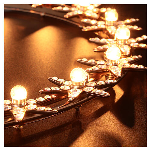 Couronne lumineuse ampoules et strass 8