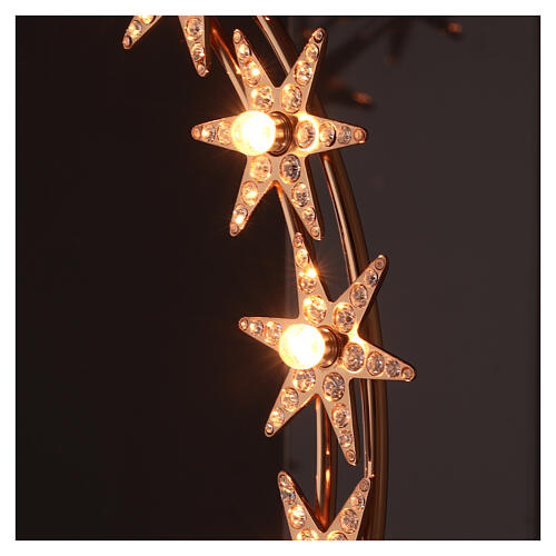 Auréola luminosa com lâmpadas e cristais strass 6