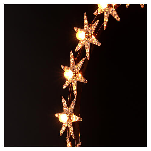Auréola luminosa com lâmpadas e cristais strass 7