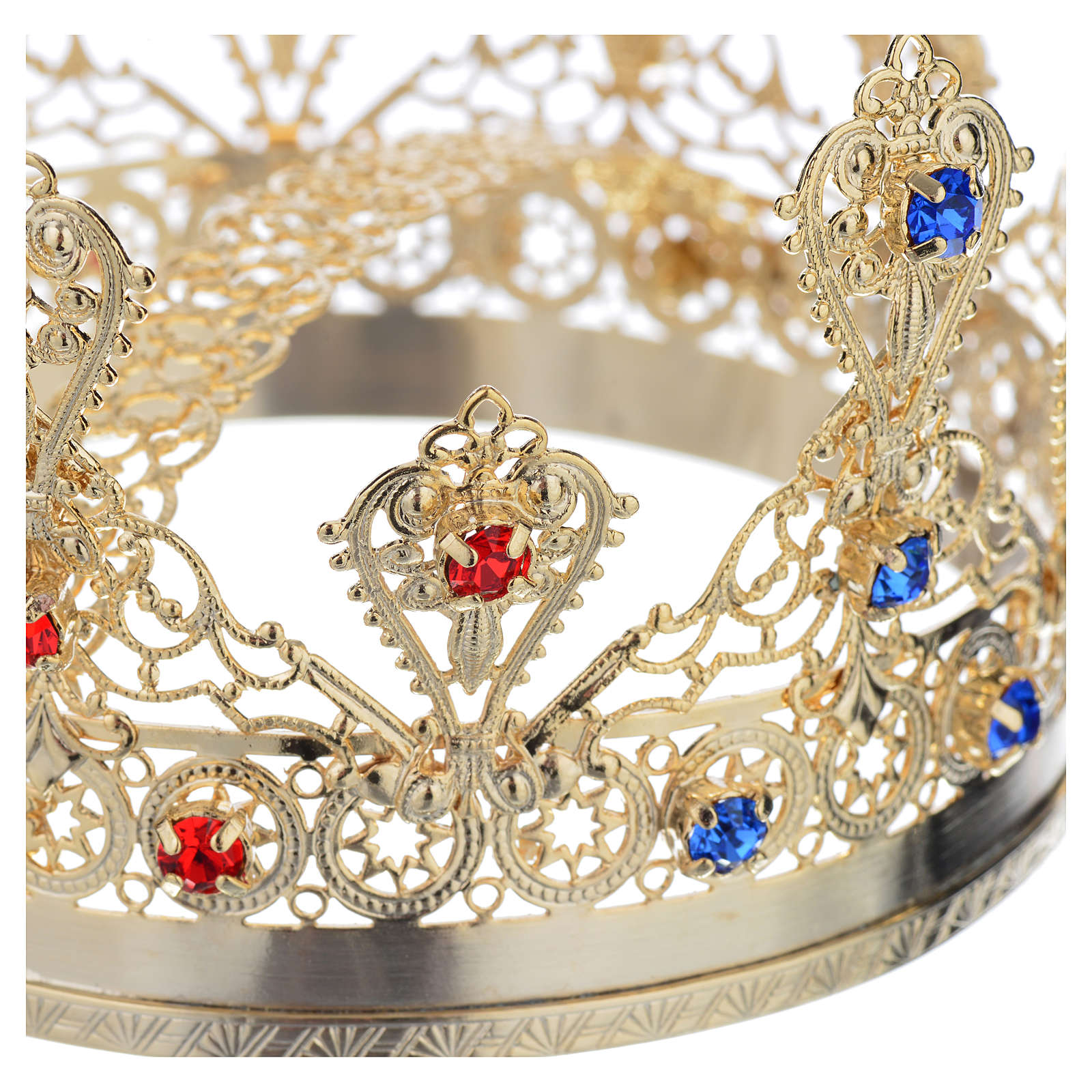 Ducal crown in gold plated brass with strass online sales on HOLYART