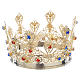 Ducal crown in gold plated brass with strass s2