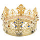 Crown in gold plated with blue and red strass s1