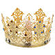 Crown in gold plated with blue and red strass s2