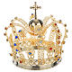 Crown in gold plated brass and strass s3