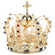 Crown in gold plated brass and strass s4