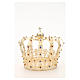 Crown in gold plated brass and strass s6