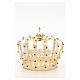 Crown in gold plated brass and strass s7