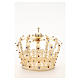 Crown in gold plated brass and strass s8