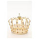 Crown in gold plated brass and strass s9