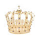Crown in gold plated brass and strass s1