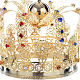 Crown in gold plated brass and strass s2
