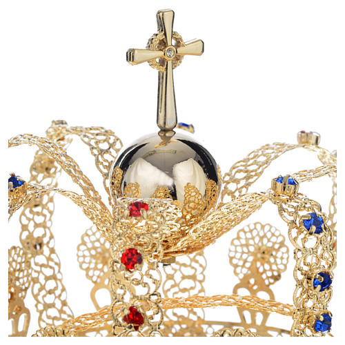 Corona ottone strass 5