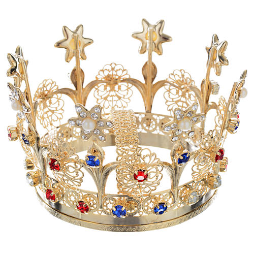 Crown with flowers and strass decorations 1