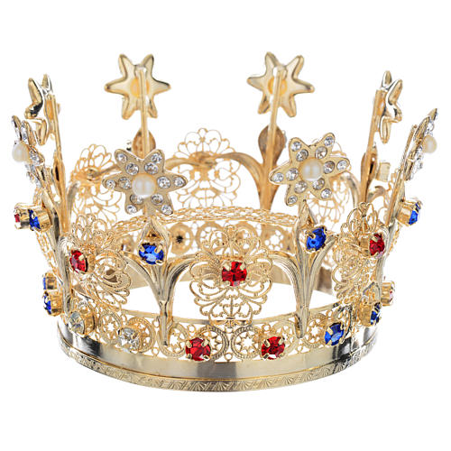 Crown with flowers and strass decorations 2