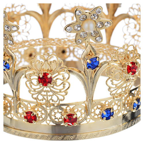Crown with flowers and strass decorations 3