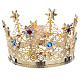 Crown in gold plated brass with stars s2