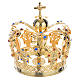 Crown in gold plated brass with floral decorations s1