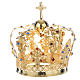 Crown in gold plated brass with floral decorations s2