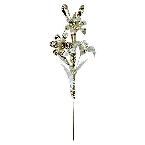 Giglio in ottone argentato 40 cm 1