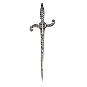 Brass dagger in silver cast brass 31cm