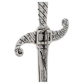 Brass dagger in silver cast brass 31cm s3