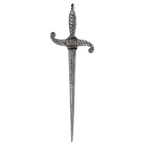Brass dagger in silver cast brass 31cm 1