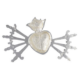 Heart with seven swords for Our Lady of Sorrows in silver-plated brass s3