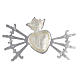 Heart with seven swords for Our Lady of Sorrows in silver-plated brass s3