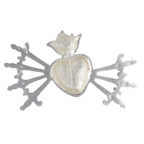 Heart with Seven Swords for Our Lady of Sorrows in silver-plated brass 3