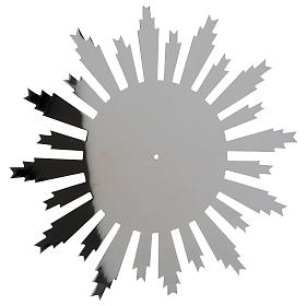 Corona de rayos latón plateado rayos tallados 25 cm