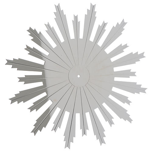Corona de rayos latón plateado rayos tallados 25 cm 1