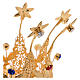 Krone für Statuen Metall Blumen und Steinen 10cm Durchmesser s3