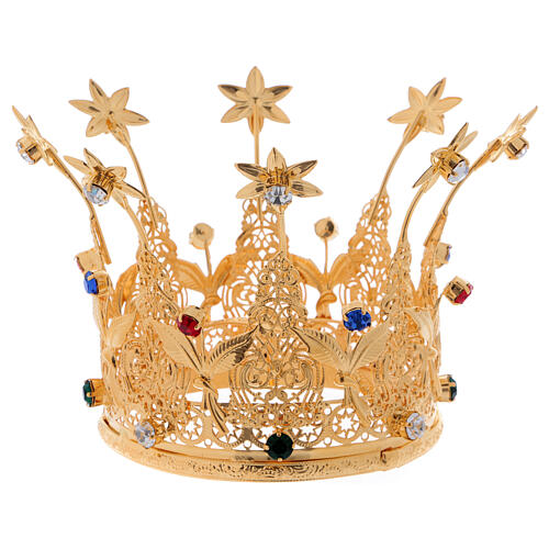 Royal crown for statues, flowers and gems, 10 cm diameter 1