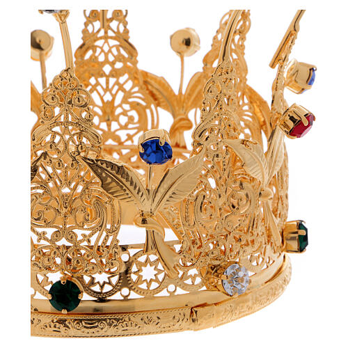 Royal crown for statues, flowers and gems, 10 cm diameter 2