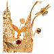 Couronne royale dorée gemmes et fleurs pour statue diam. 8 cm s2