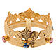 Mini-couronne dorée avec pierres pour statue diam. 5 cm s2
