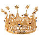 Royal crown for statues with stones and flowers 6 1/4 in s3