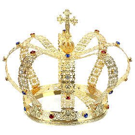 Corona imperial con cruz en la punta para etatuas diám. 15 cm
