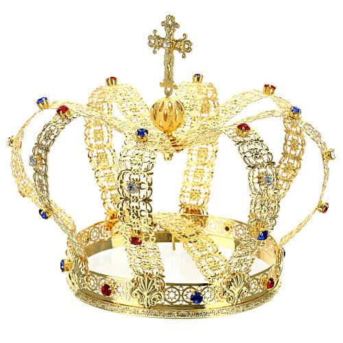 Corona imperial con cruz en la punta para etatuas diám. 15 cm 3