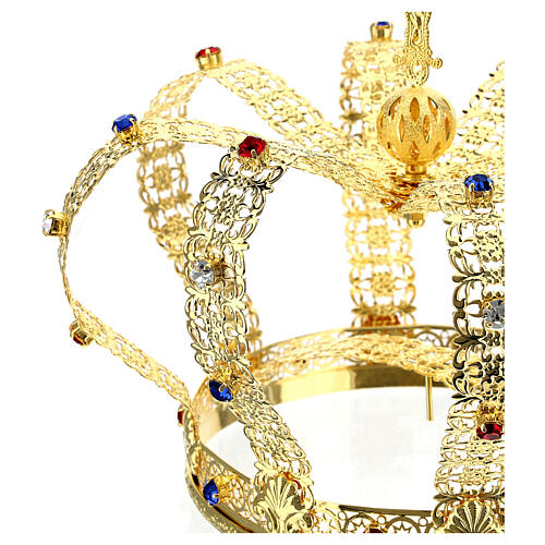 Corona imperial con cruz en la punta para etatuas diám. 15 cm 4