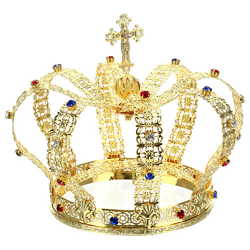 Corona imperial con cruz en la punta para etatuas diám. 15 cm 5