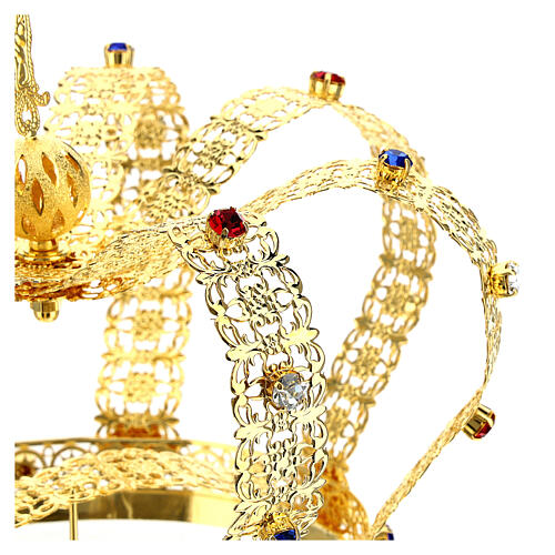 Corona imperial con cruz en la punta para etatuas diám. 15 cm 6