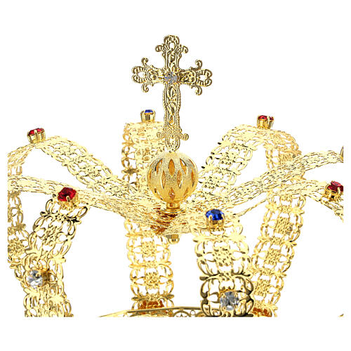 Corona imperiale con croce sulla punta per statue diam. 15 cm 2