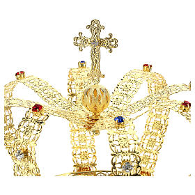 Coroa com cruz para imagem estilo imperial diâmetro 15 cm