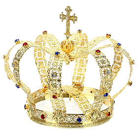 Imperial crown with cross on the top for statues 6 in diameter s3